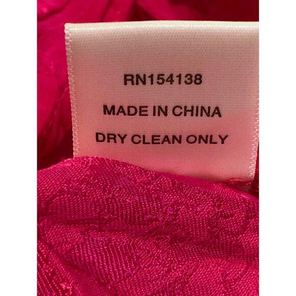 Staud Bloom Top V-Neck Ruched Drawstring Crop Top Size Large in Peony Pink NWT - Picture 7 of 7